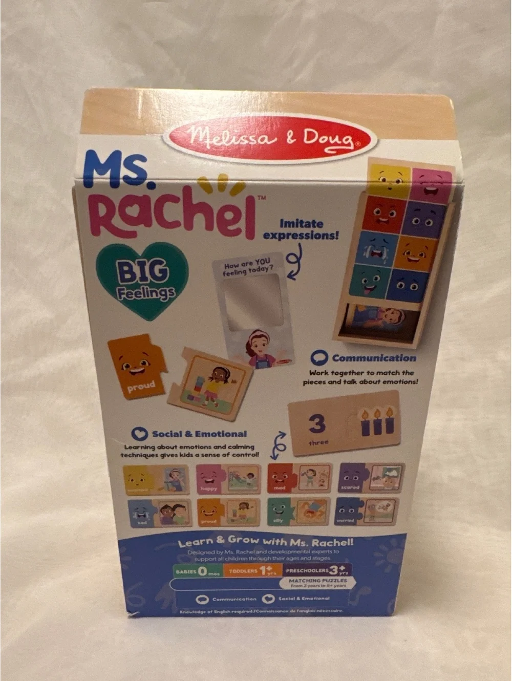 Melissa & Doug Ms. Rachel Big Feelings Wooden Matching Puzzles